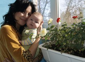 2,5 месяцев, убабушки в гостях)