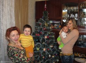 племяшка с мамой и я с сыночком