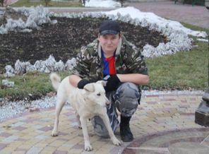 Василий с Громиком в Нижнем парке г.Ессентуки декабрь 2011