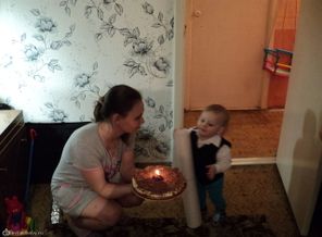 наш первый торт))